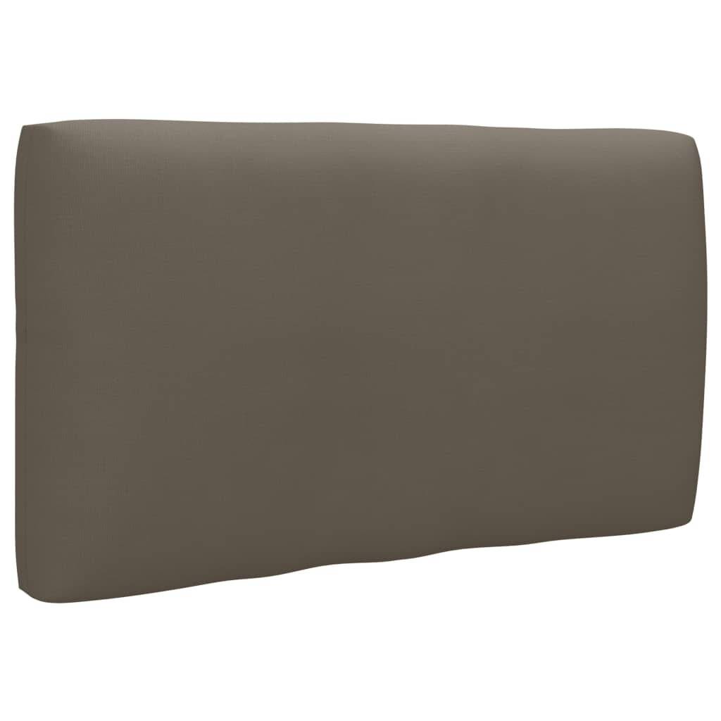 vidaXL Palettenkissen 3-tlg. Taupe Stoff-6