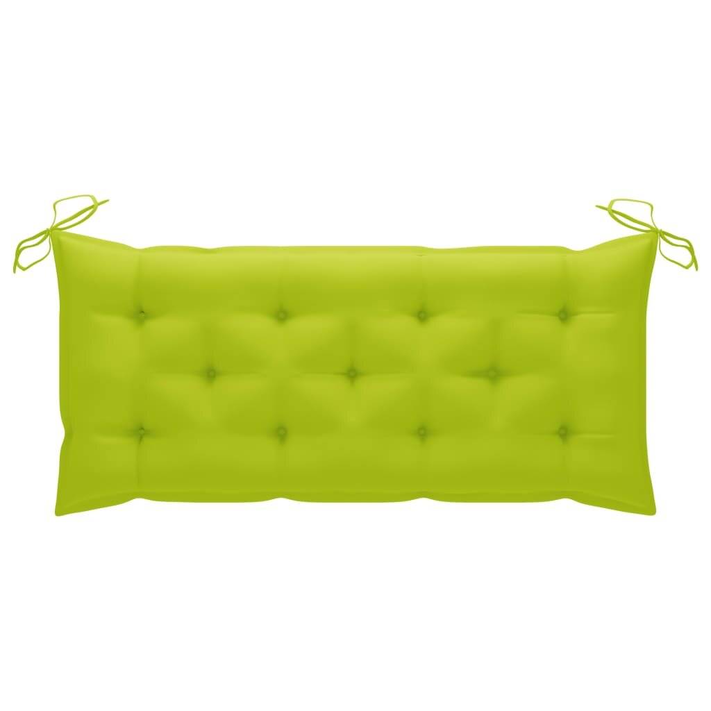 Klappbare Gartenbank mit Auflage 118 cm Bambus-5