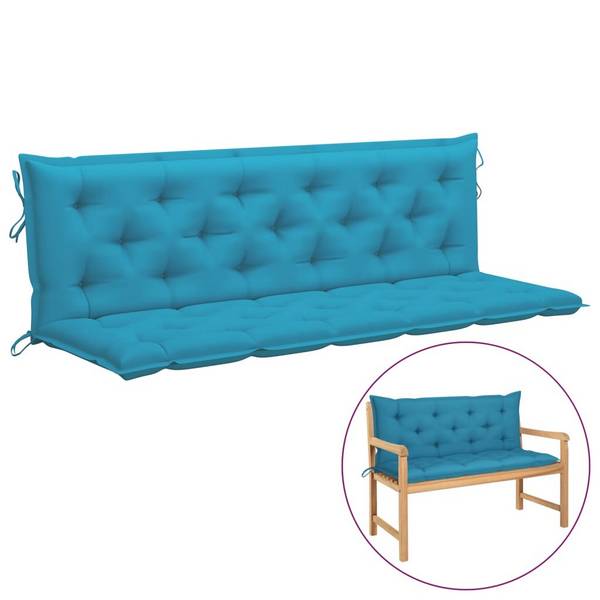 Auflage für Hollywoodschaukel Hellblau 180 cm Stoff