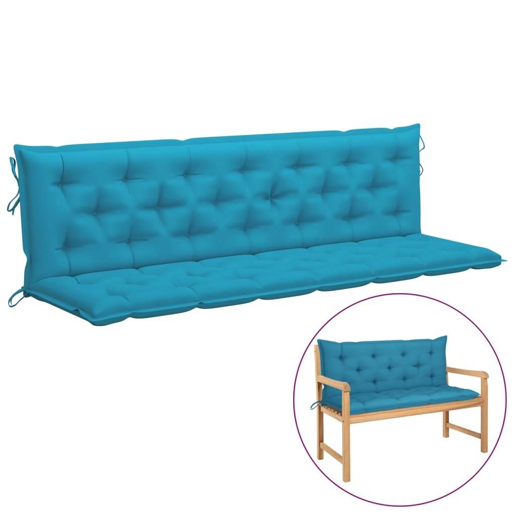 Auflage für Hollywoodschaukel Hellblau 200 cm Stoff-0