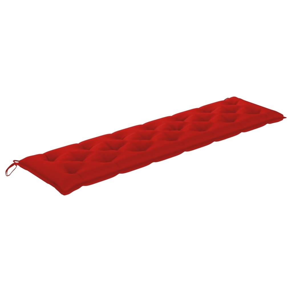 Auflage für Hollywoodschaukel Rot 200 cm Stoff-3