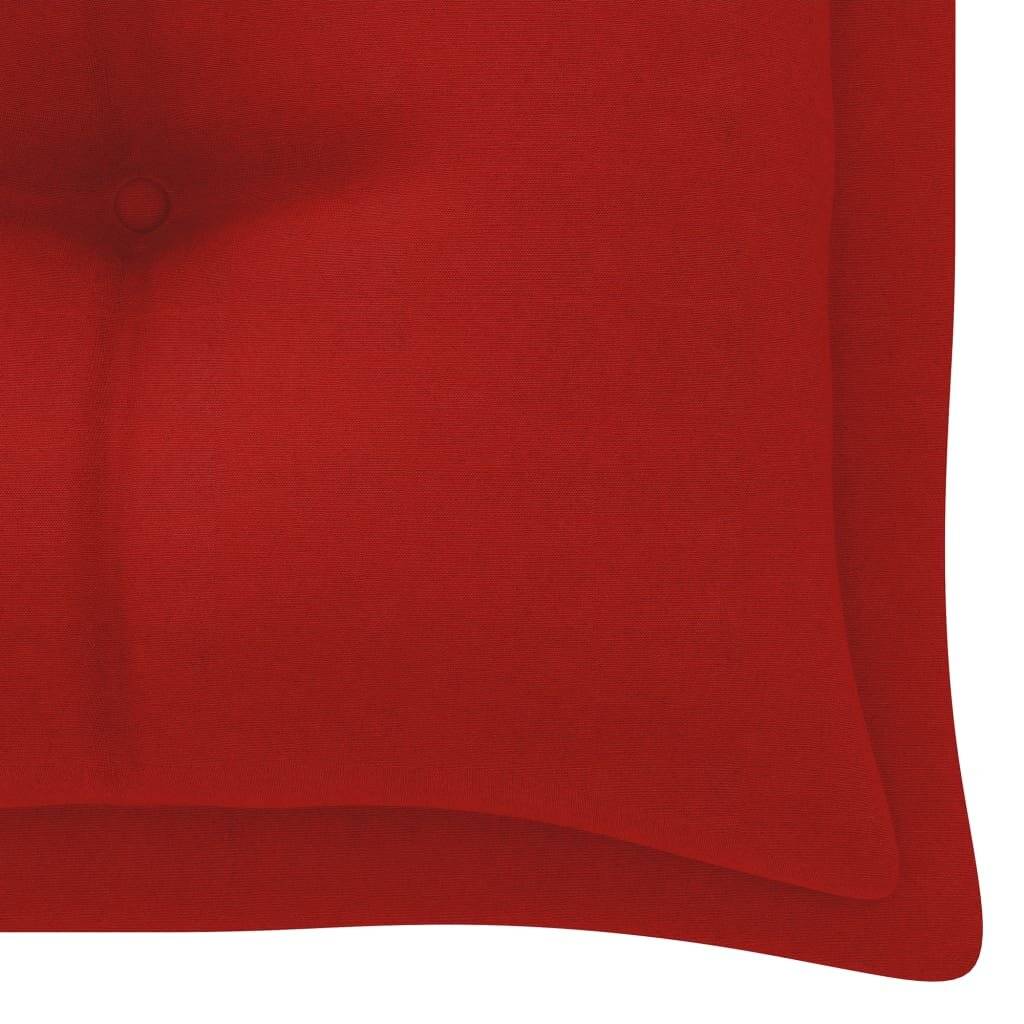 Auflage für Hollywoodschaukel Rot 200 cm Stoff-4