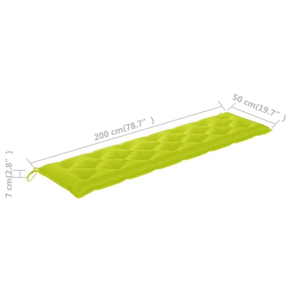 Auflage für Hollywoodschaukel Hellgrün 200 cm Stoff-5