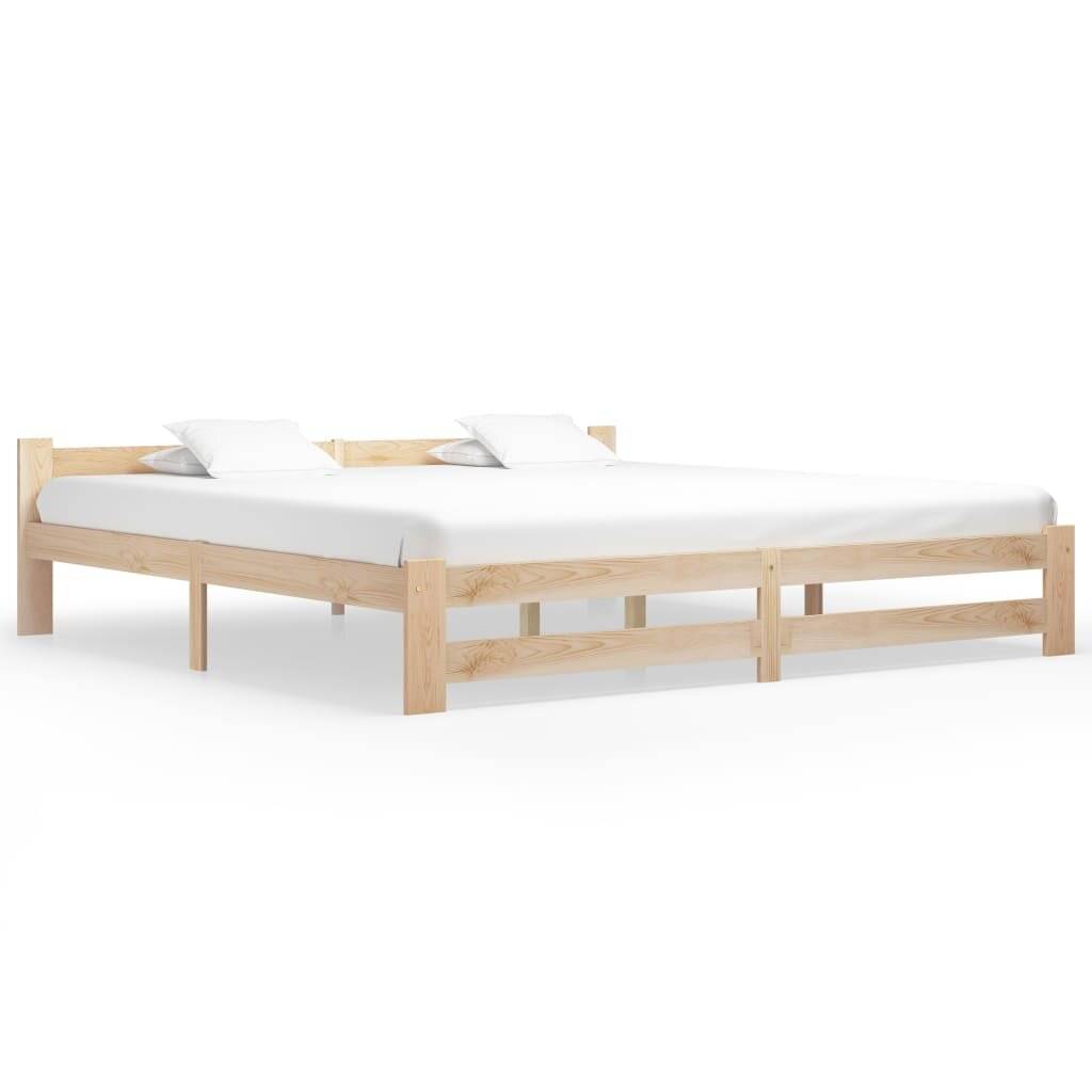 Bettgestell Massivholz Kiefer 200x200 cm-5
