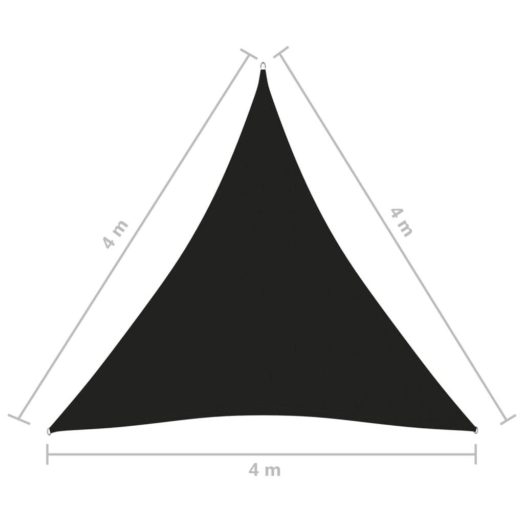 vidaXL Sonnensegel Oxford-Gewebe Dreieckig 4x4x4 m Schwarz-5