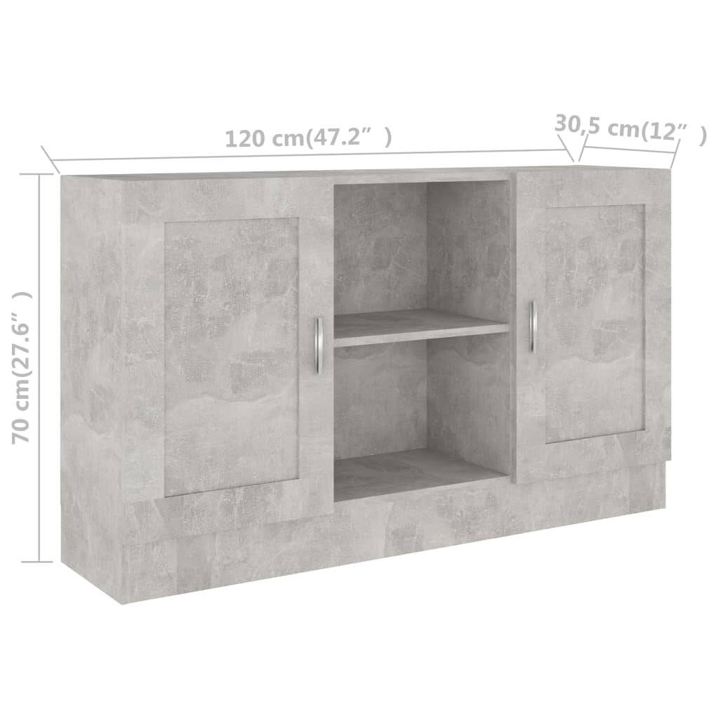 Symbolbild für vidaXL Sideboard Betongrau 120x30,5x70 cm Holzwerkstoff