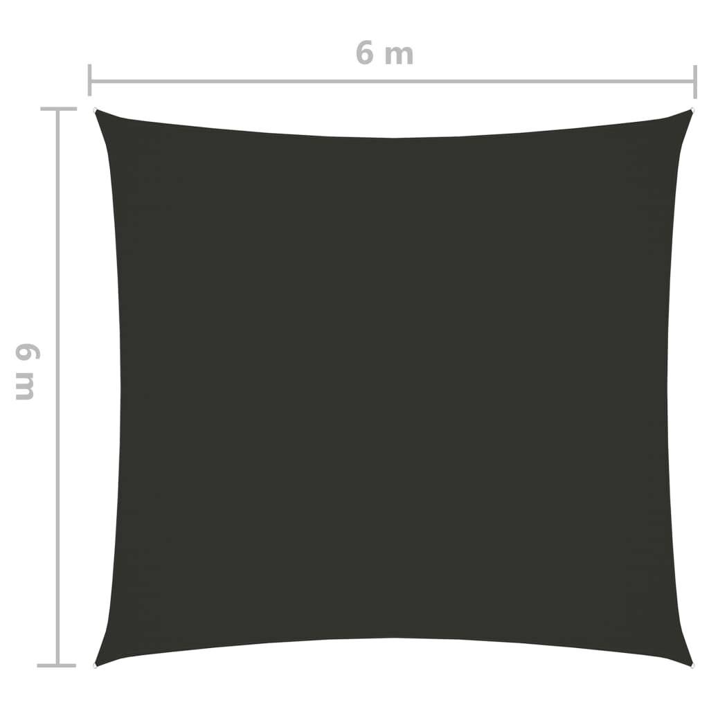 vidaXL Sonnensegel Oxford-Gewebe Quadratisch 6x6 m Anthrazit-5