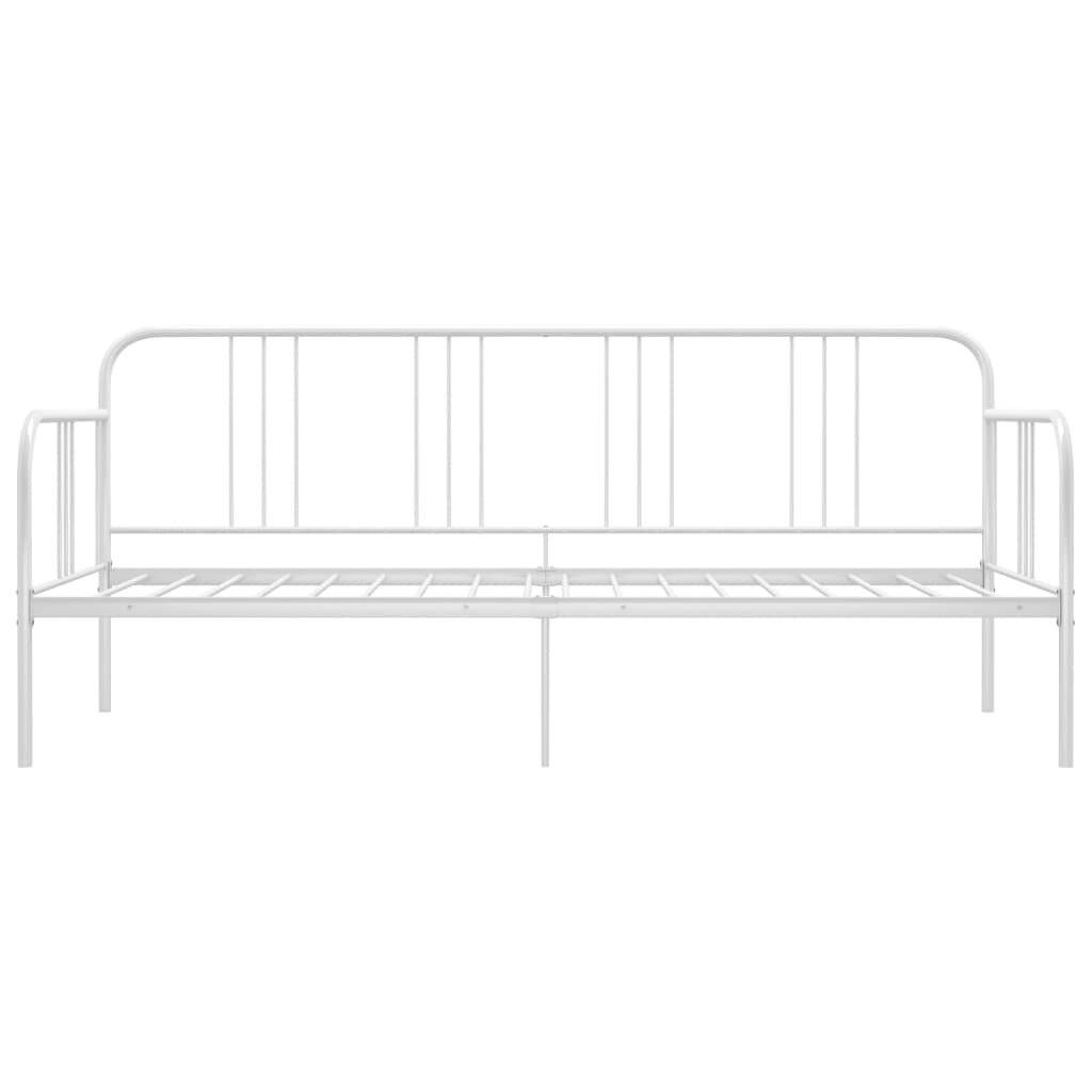 Schlafsofa Bettgestell Weiß Metall 90x200 cm-3