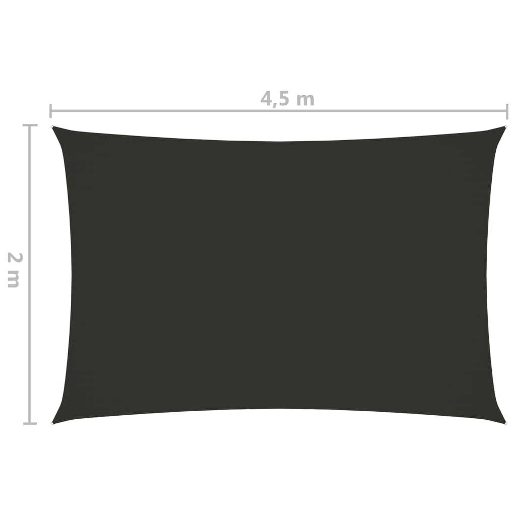 vidaXL Sonnensegel Oxford-Gewebe Rechteckig 2x4,5 m Anthrazit-5