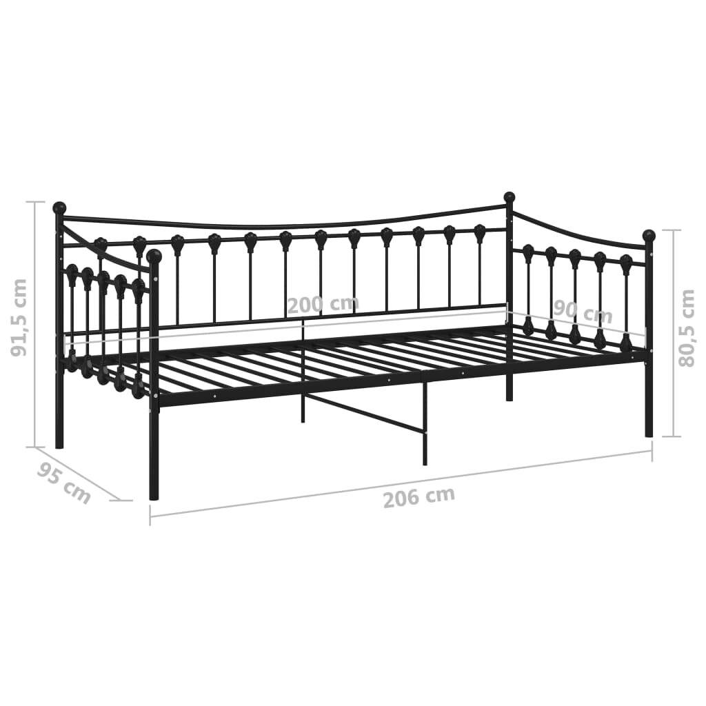 Symbolbild für vidaXL Schlafsofa Bettgestell Schwarz Metall 90x200 cm