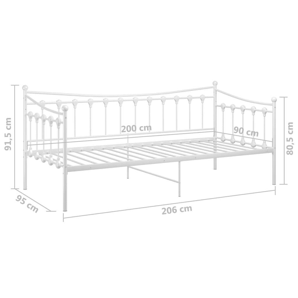 Symbolbild für Schlafsofa Bettgestell Weiß Metall 90x200 cm