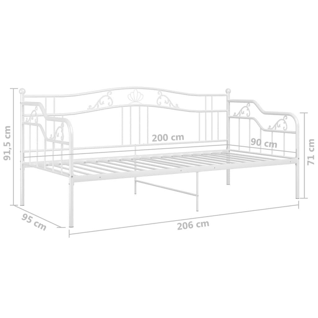 Symbolbild für Schlafsofa Bettgestell Weiß Metall 90x200 cm