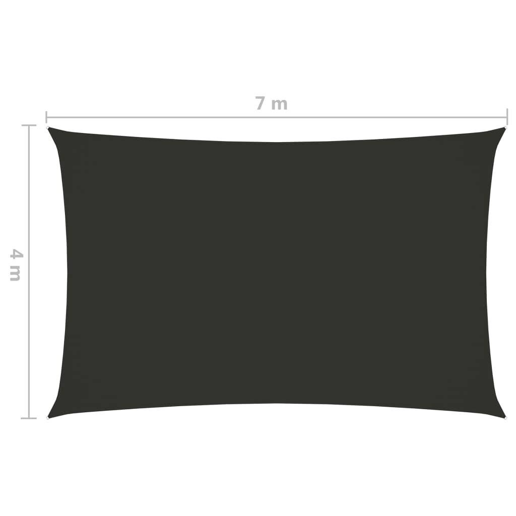 vidaXL Sonnensegel Oxford-Gewebe Rechteckig 4x7 m Anthrazit-4