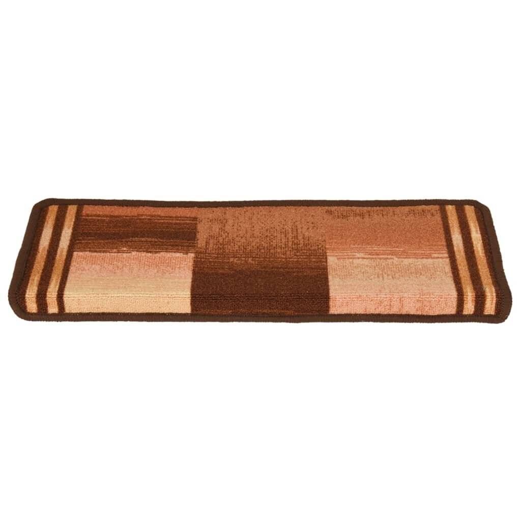 Treppenmatten Selbstklebend 15 Stk. 65x25 cm Braun-2