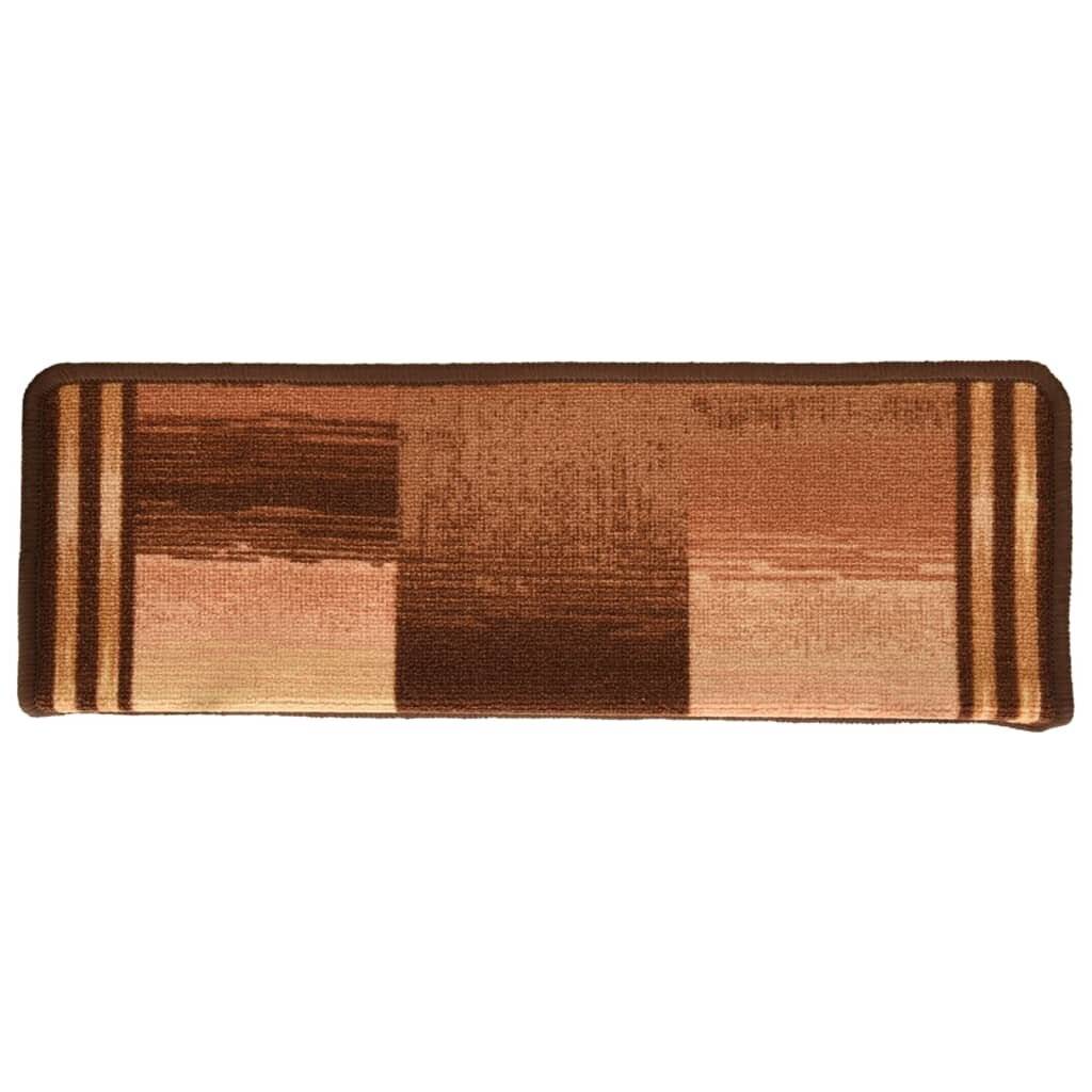 Treppenmatten Selbstklebend 15 Stk. 65x25 cm Braun-3