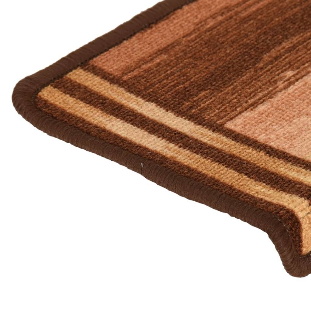Treppenmatten Selbstklebend 15 Stk. 65x25 cm Braun-4