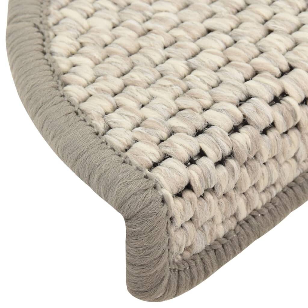 Treppenmatten Selbstklebend Sisal-Optik 15 Stk. 56x20 cm Beige-5
