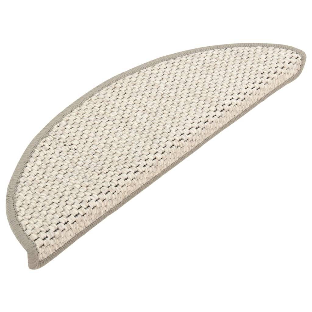 Treppenmatten Selbstklebend Sisal-Optik 15 Stk. 56x20 cm Beige-1