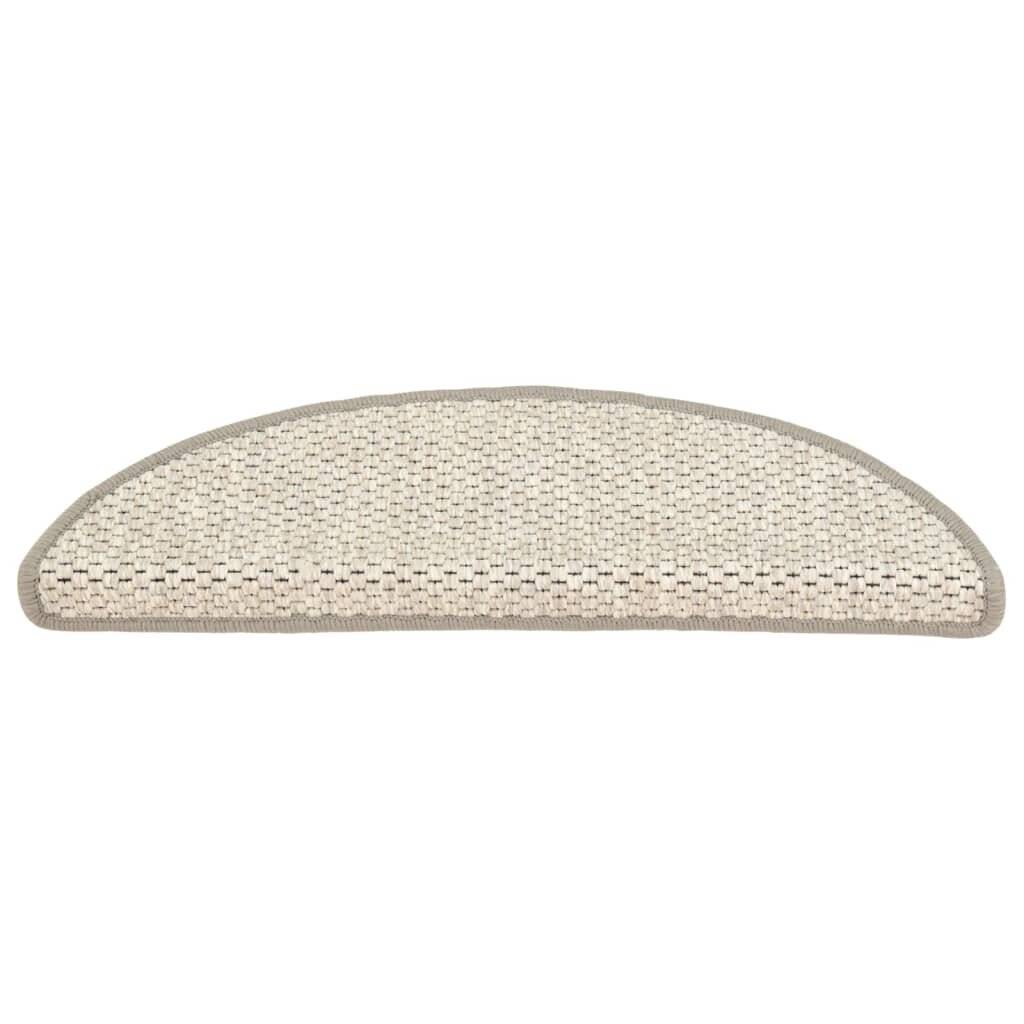 Treppenmatten Selbstklebend Sisal-Optik 15 Stk. 56x20 cm Beige-2