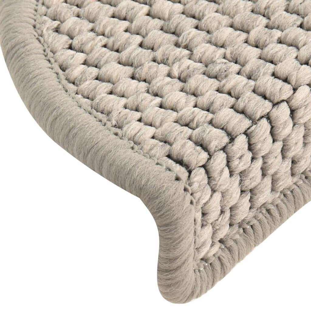 Treppenmatten Selbstklebend Sisal-Optik 15 Stk. 56x20cm Silbern-5