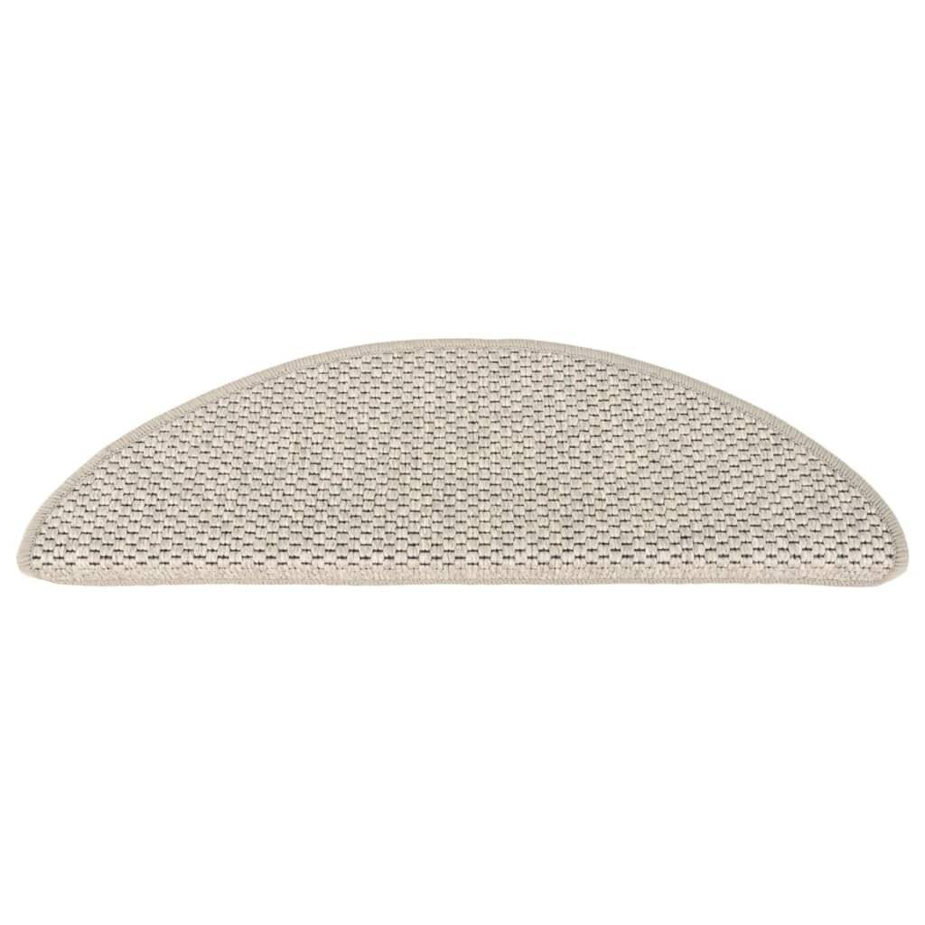 Treppenmatten Selbstklebend Sisal-Optik 15 Stk. 56x20cm Silbern-2