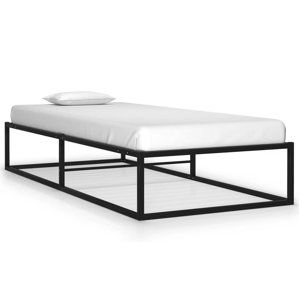 vidaXL Bettgestell Schwarz Metall 90x200 cm-6