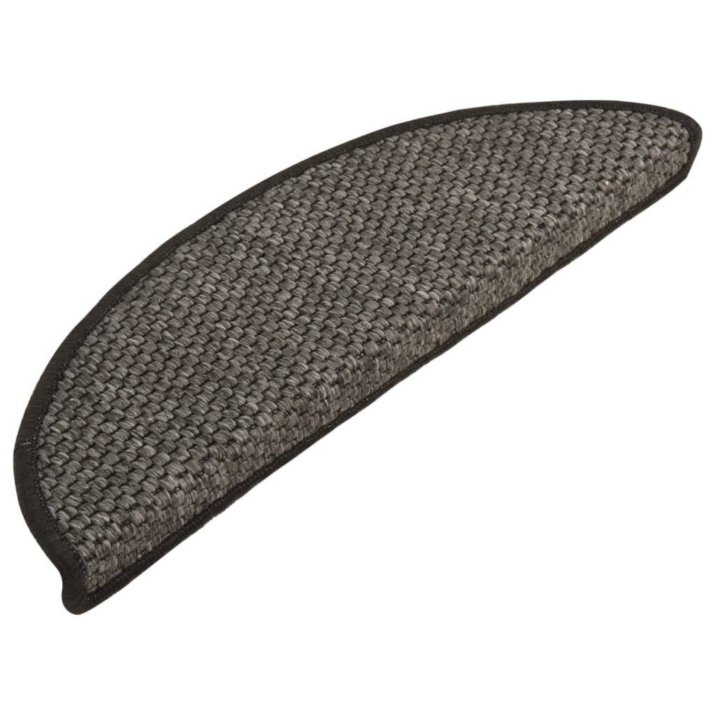 Treppenmatten Selbstklebend Sisal 15 Stk. 56x20 cm Anthrazit-1