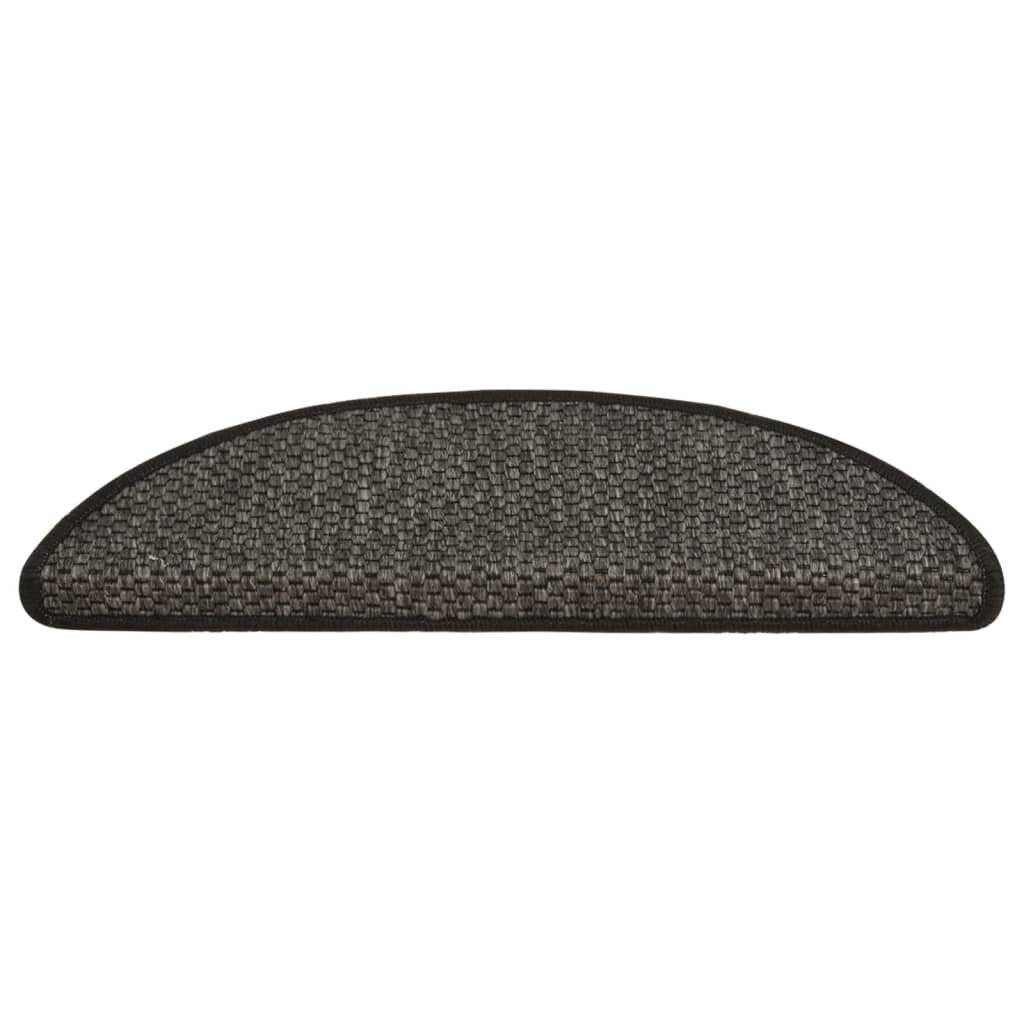 Treppenmatten Selbstklebend Sisal 15 Stk. 56x20 cm Anthrazit-2
