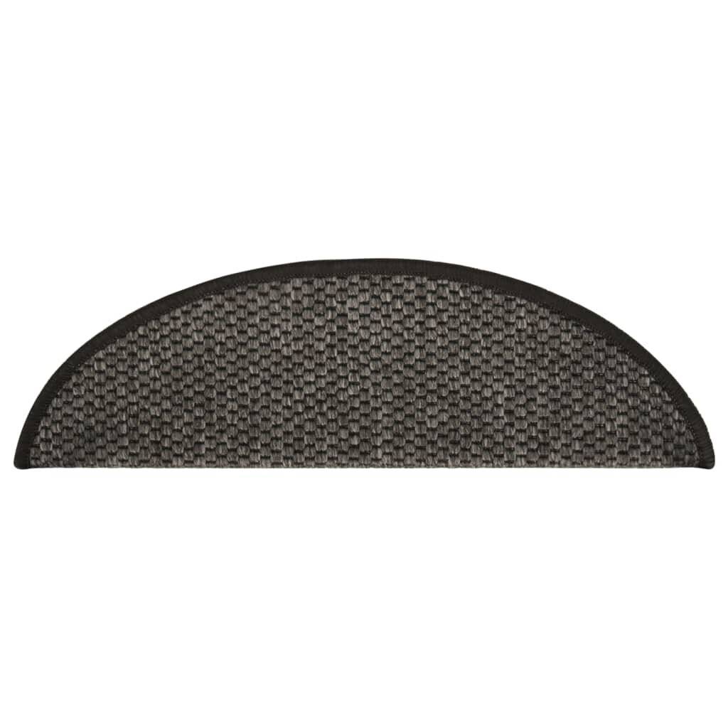 Treppenmatten Selbstklebend Sisal 15 Stk. 56x20 cm Anthrazit-3