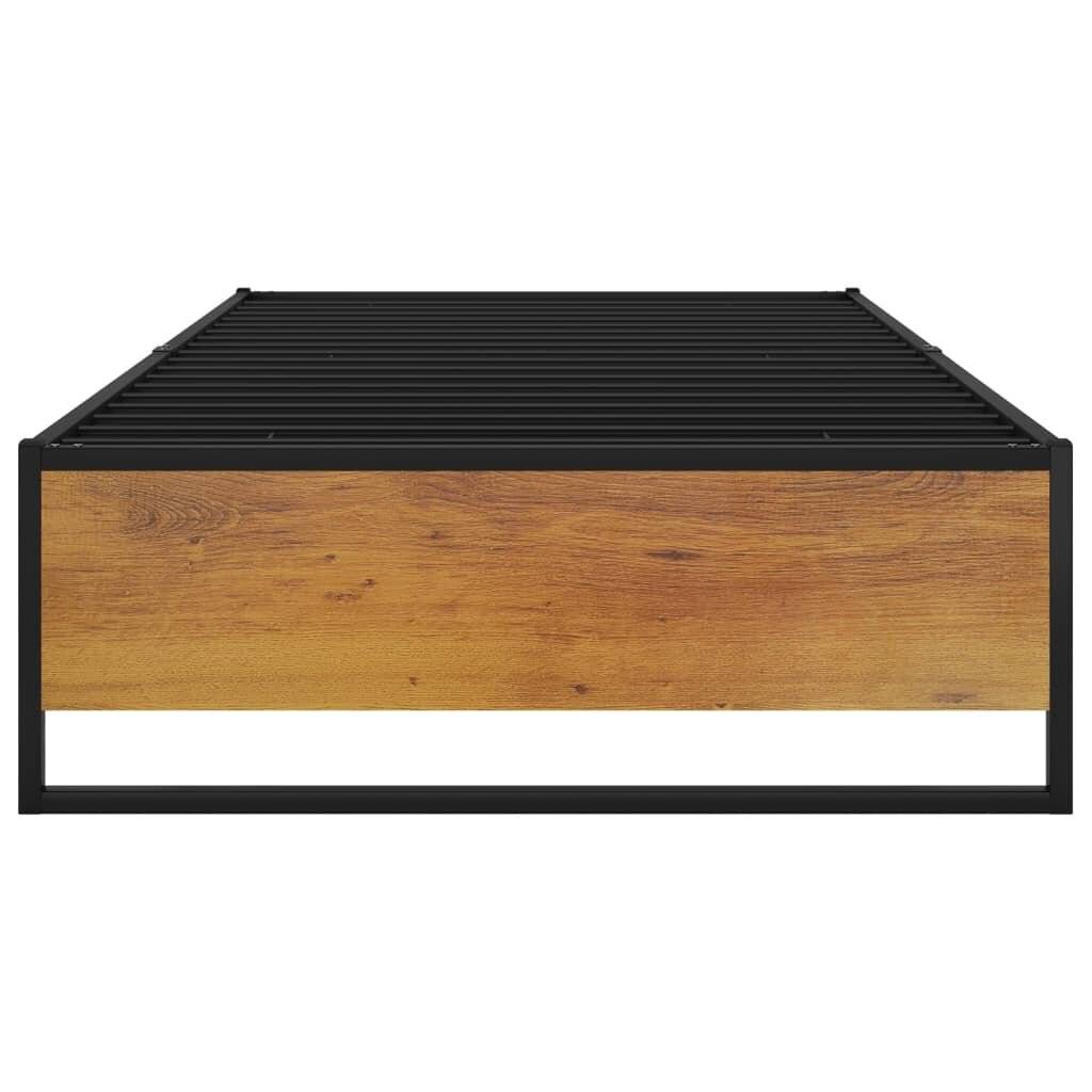 Bettgestell Schwarz Metall 100x200 cm-2