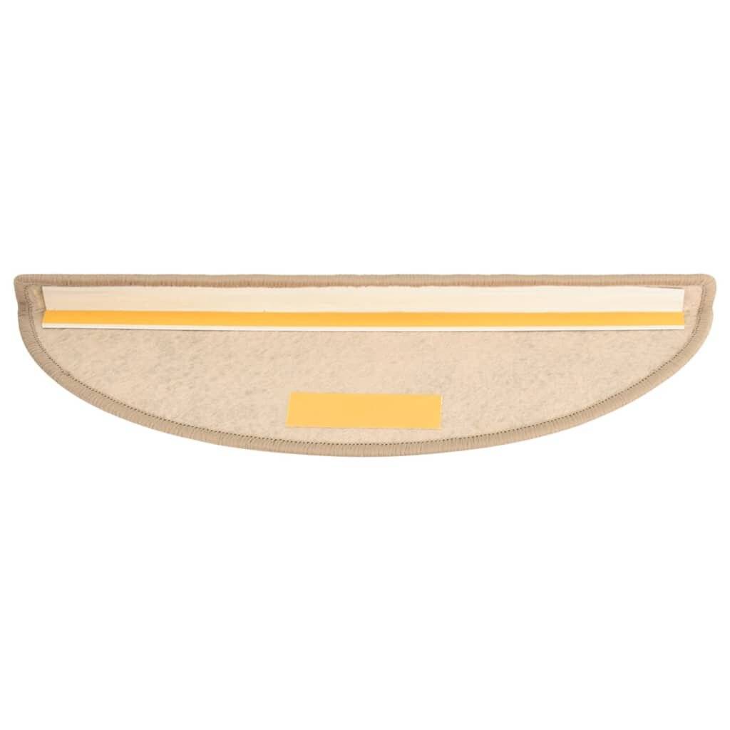 Treppenmatten Selbstklebend Sisal 15 Stk. 56x20 cm Dunkelbeige-4