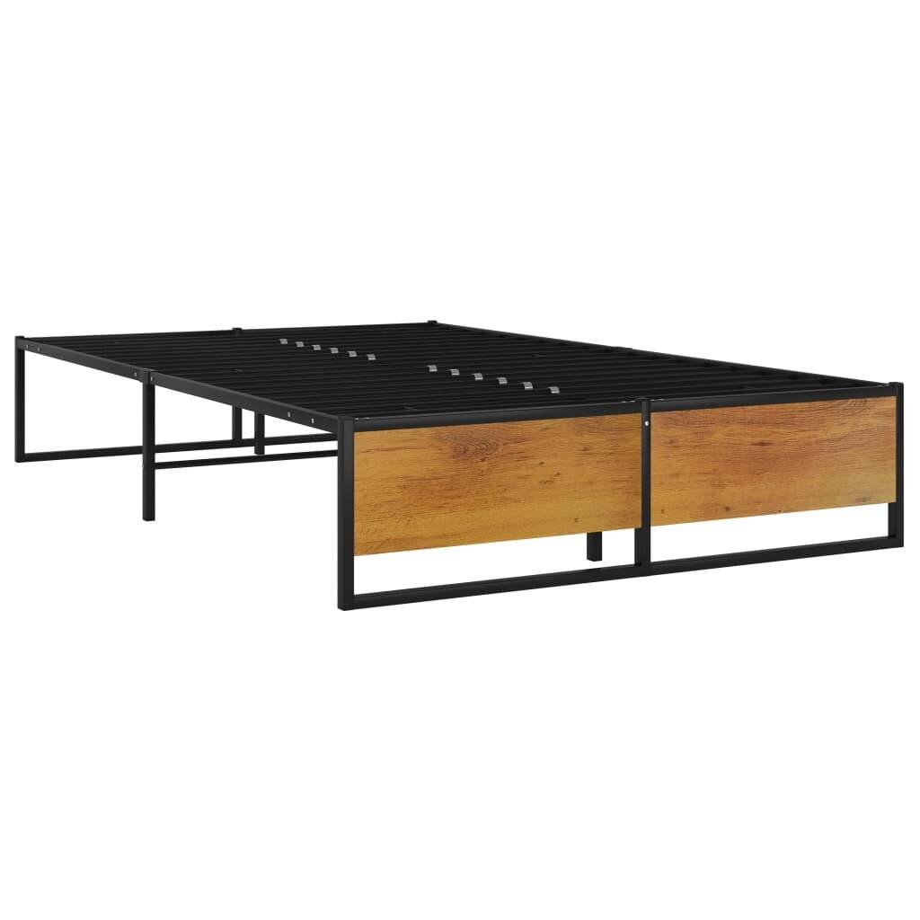 Bettgestell Schwarz Metall 120x200 cm-1