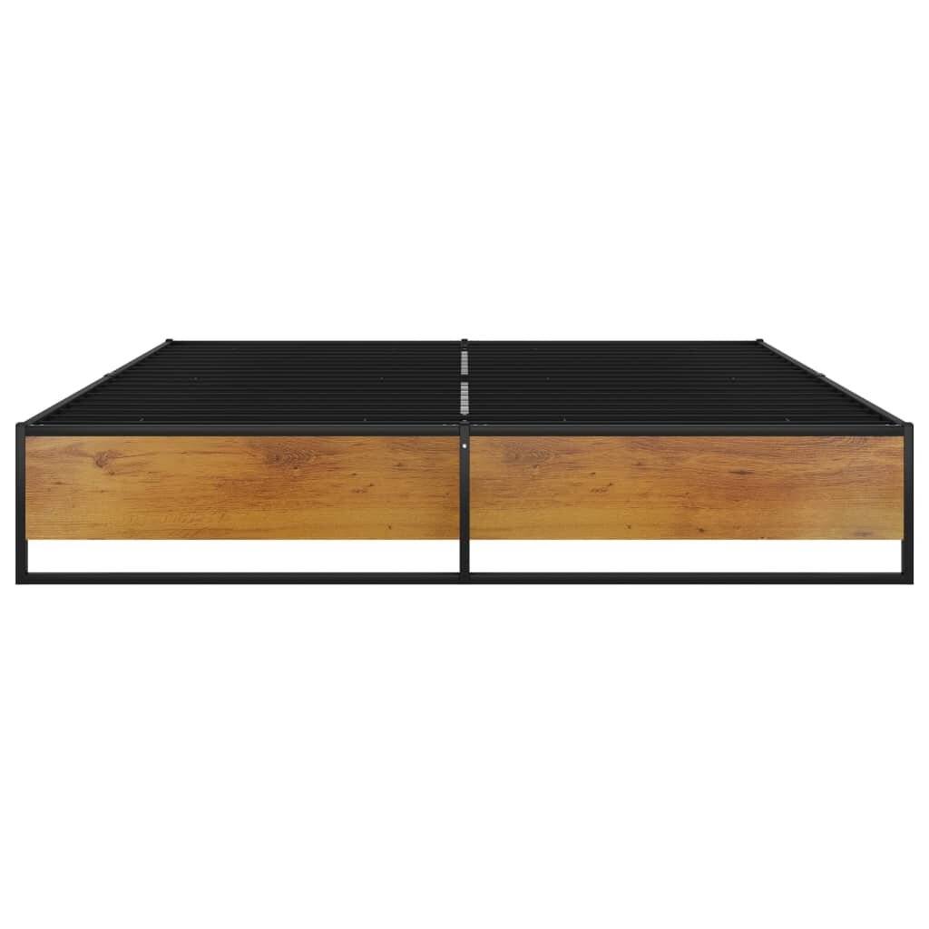 Bettgestell Schwarz Metall 140x200 cm-2