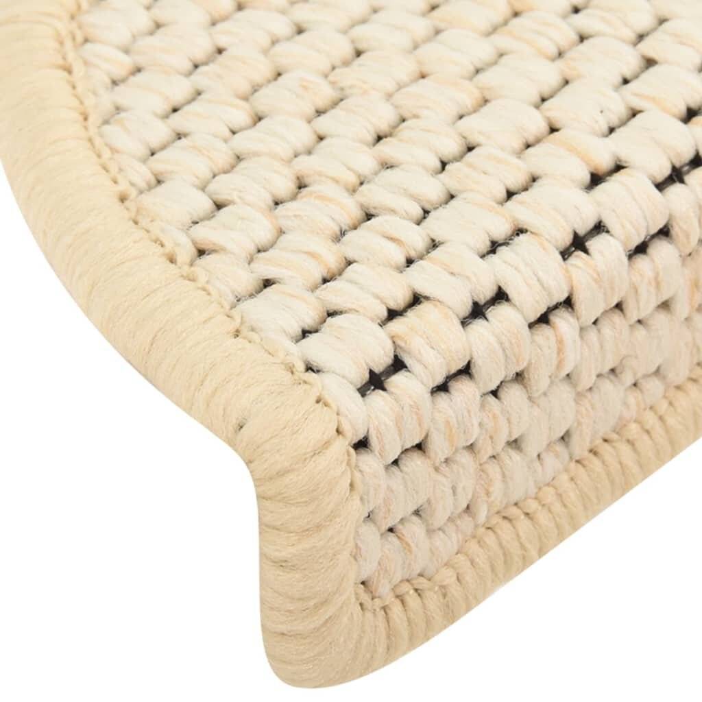 Treppenmatten Selbstklebend Sisal-Optik 15 Stk. 56x20 cm Creme-5