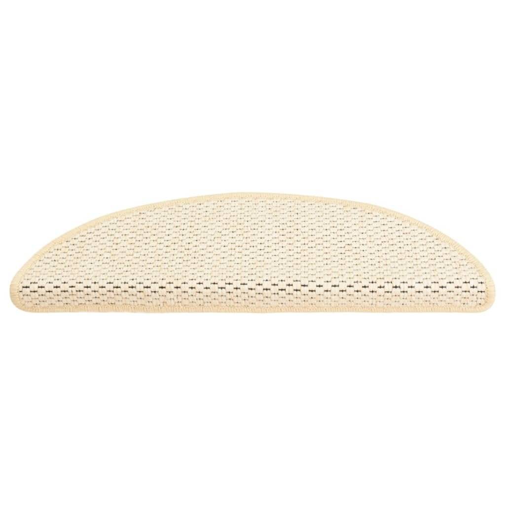 Treppenmatten Selbstklebend Sisal-Optik 15 Stk. 56x20 cm Creme-2
