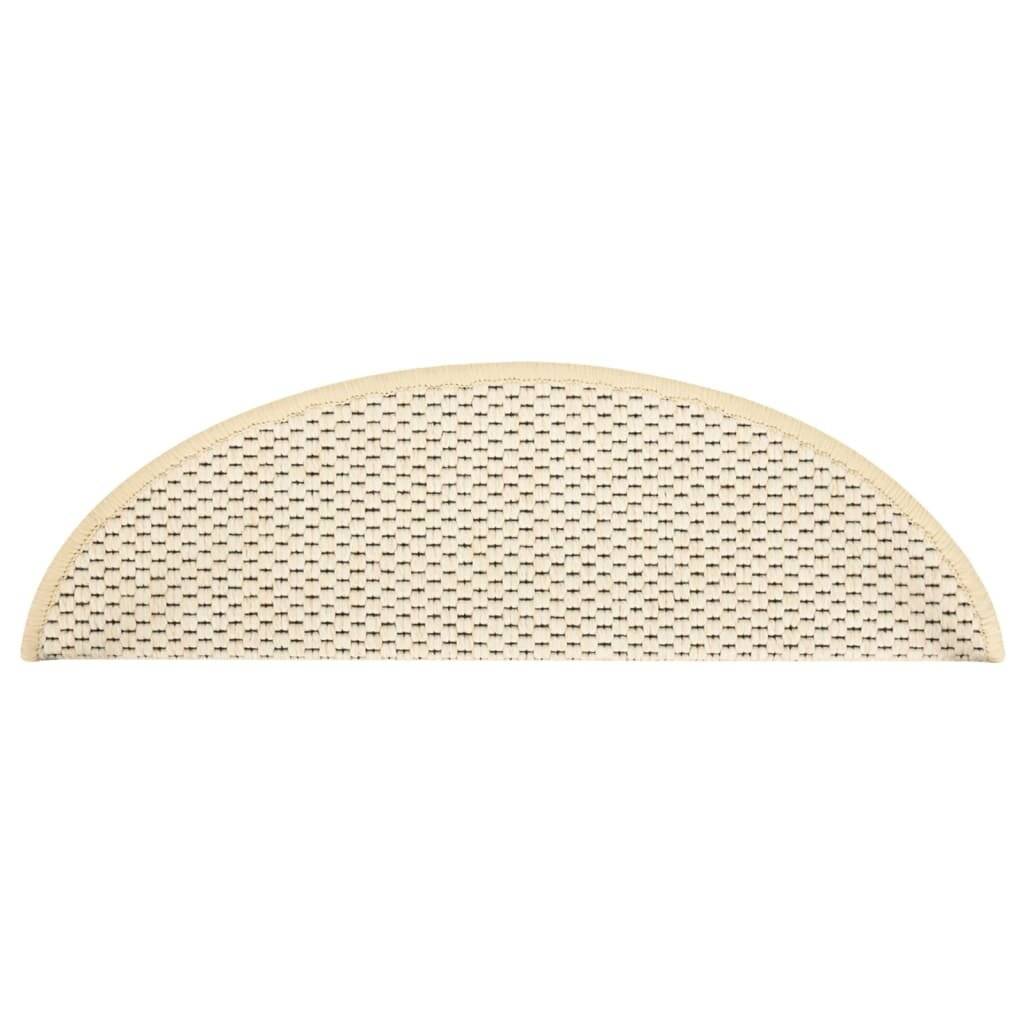 Treppenmatten Selbstklebend Sisal-Optik 15 Stk. 56x20 cm Creme-3