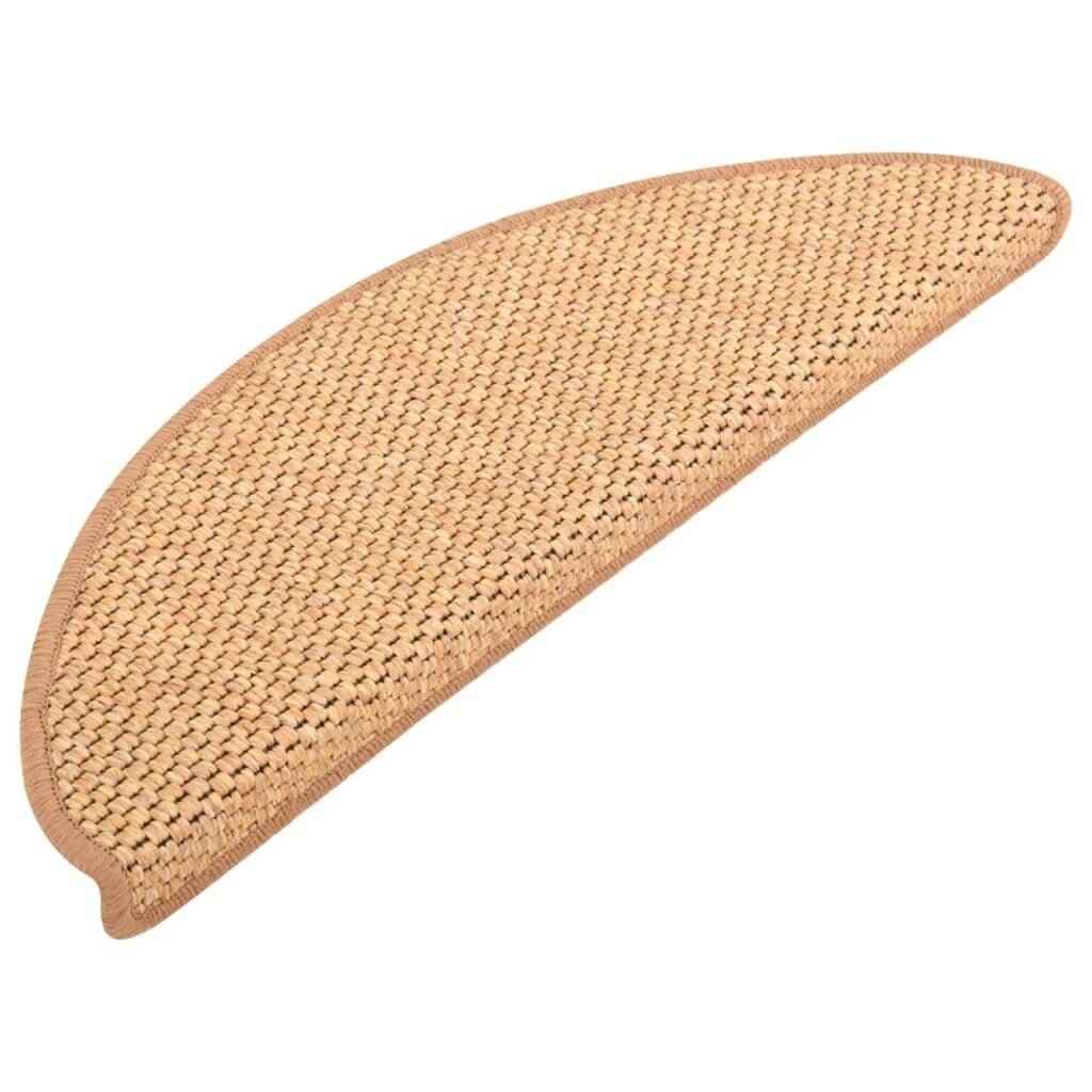 Treppenmatten Selbstklebend Sisal-Optik 15 Stk. 65x25 cm Orange-1