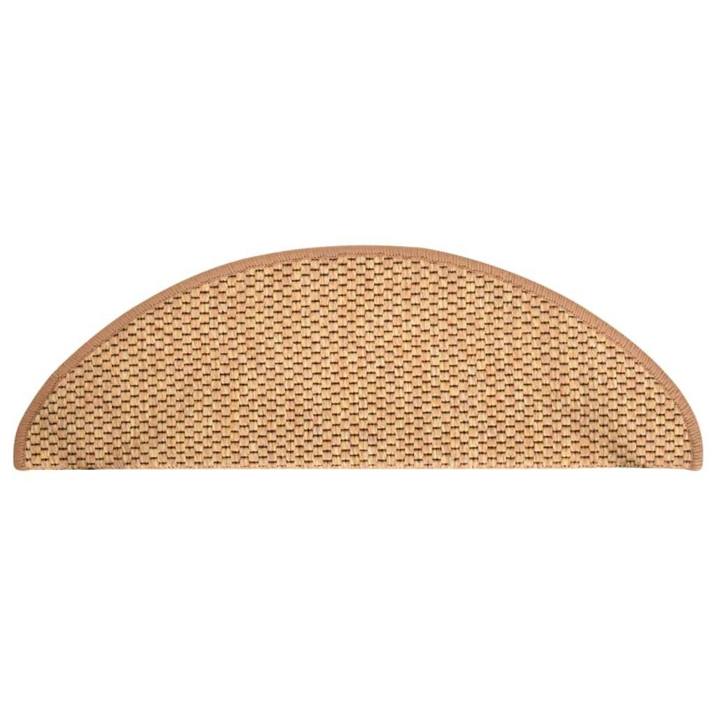 Treppenmatten Selbstklebend Sisal-Optik 15 Stk. 65x25 cm Orange-2