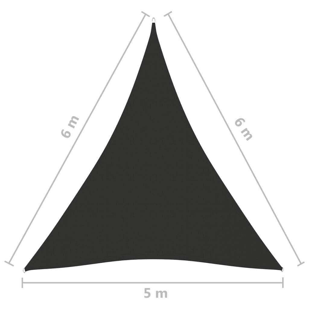 vidaXL Sonnensegel Oxford-Gewebe Dreieckig 5x6x6 m Anthrazit-5