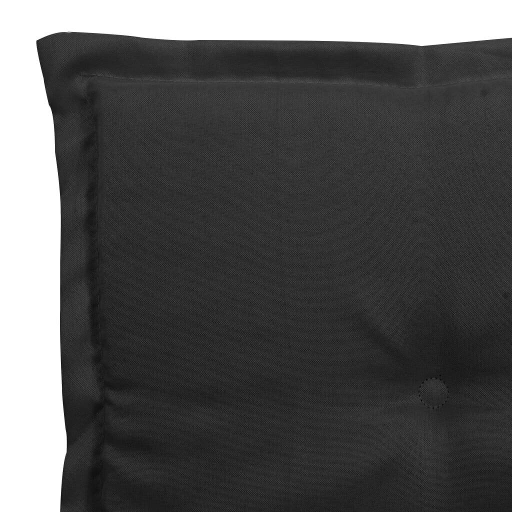 Gartenstuhl-Sitzkissen 6 Stk. Schwarz 50x50x4 cm Stoff-5