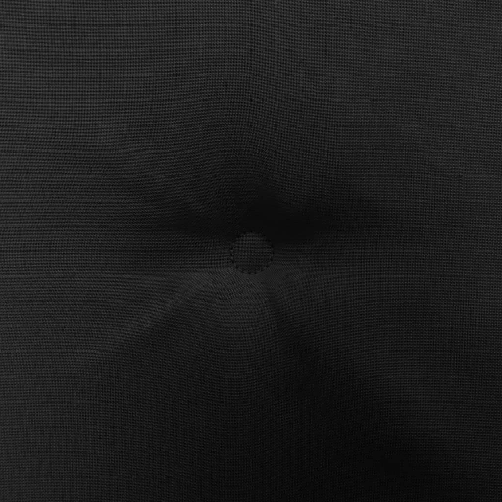 Gartenstuhl-Sitzkissen 6 Stk. Schwarz 50x50x4 cm Stoff-1