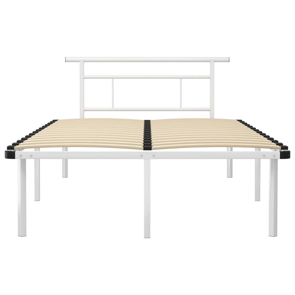 Bettgestell Weiß Metall 120x200 cm-2