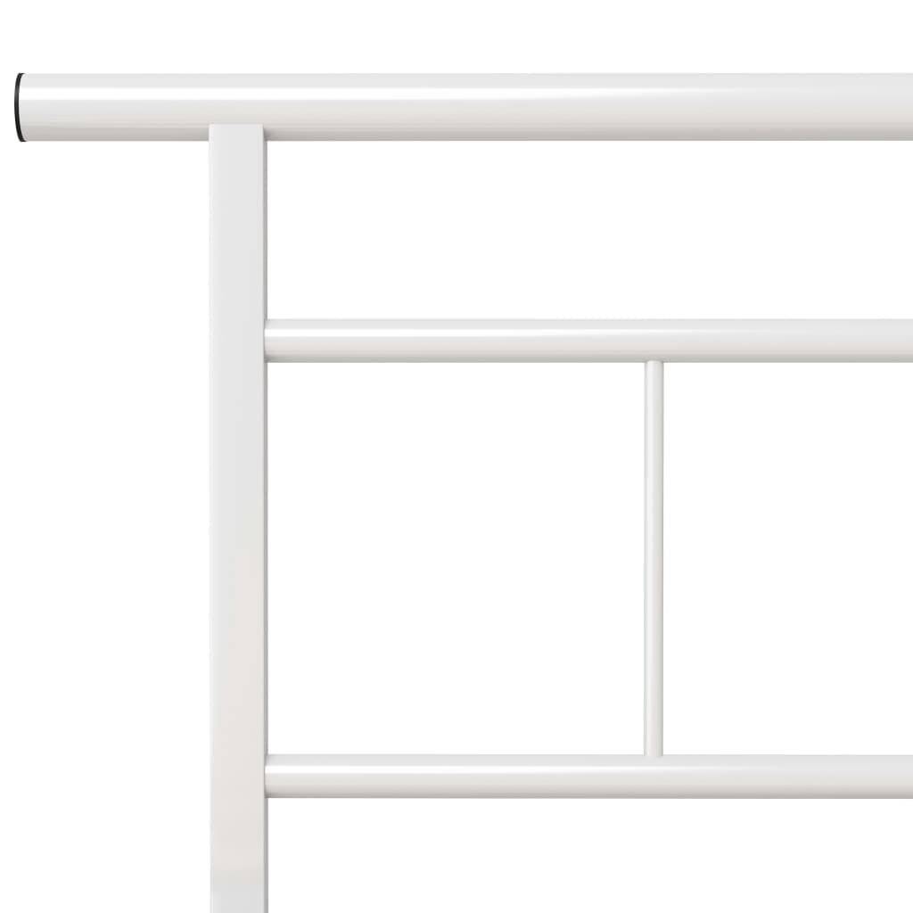 Bettgestell Weiß Metall 120x200 cm-4