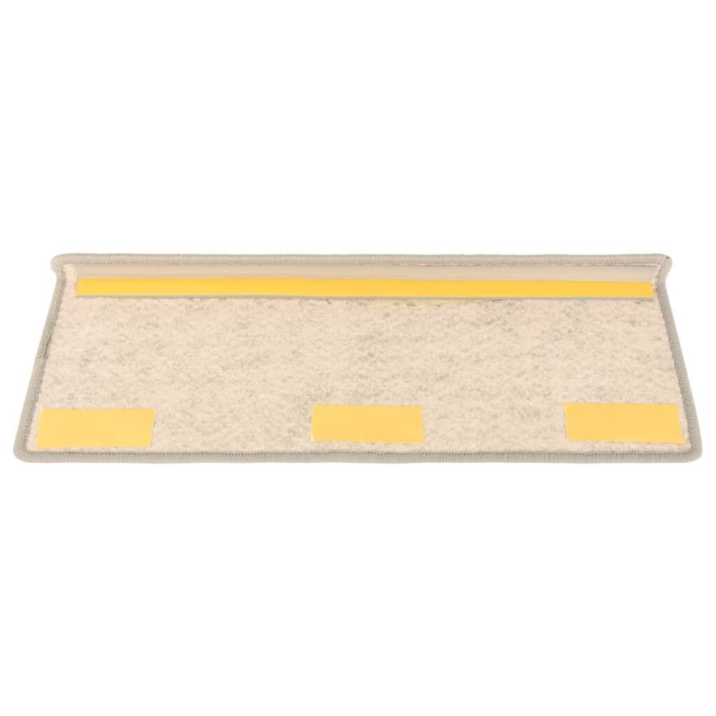 Treppenmatten Selbstklebend Sisal-Optik 15 Stk. 65x25cm Silbern-4