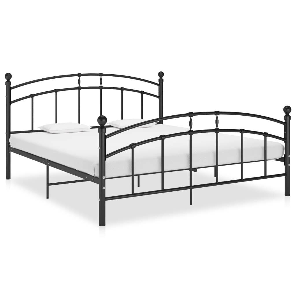Bettgestell Schwarz Metall 160x200 cm-0