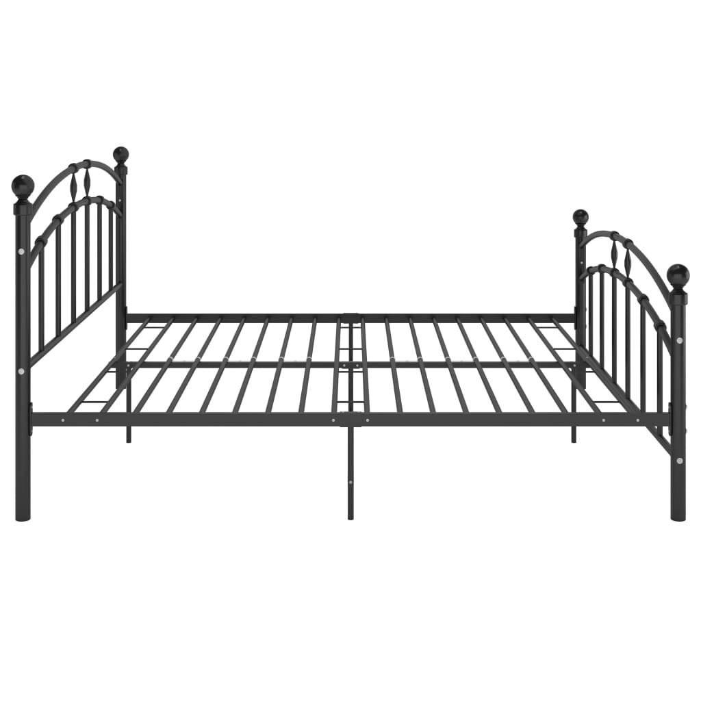 Bettgestell Schwarz Metall 160x200 cm-3
