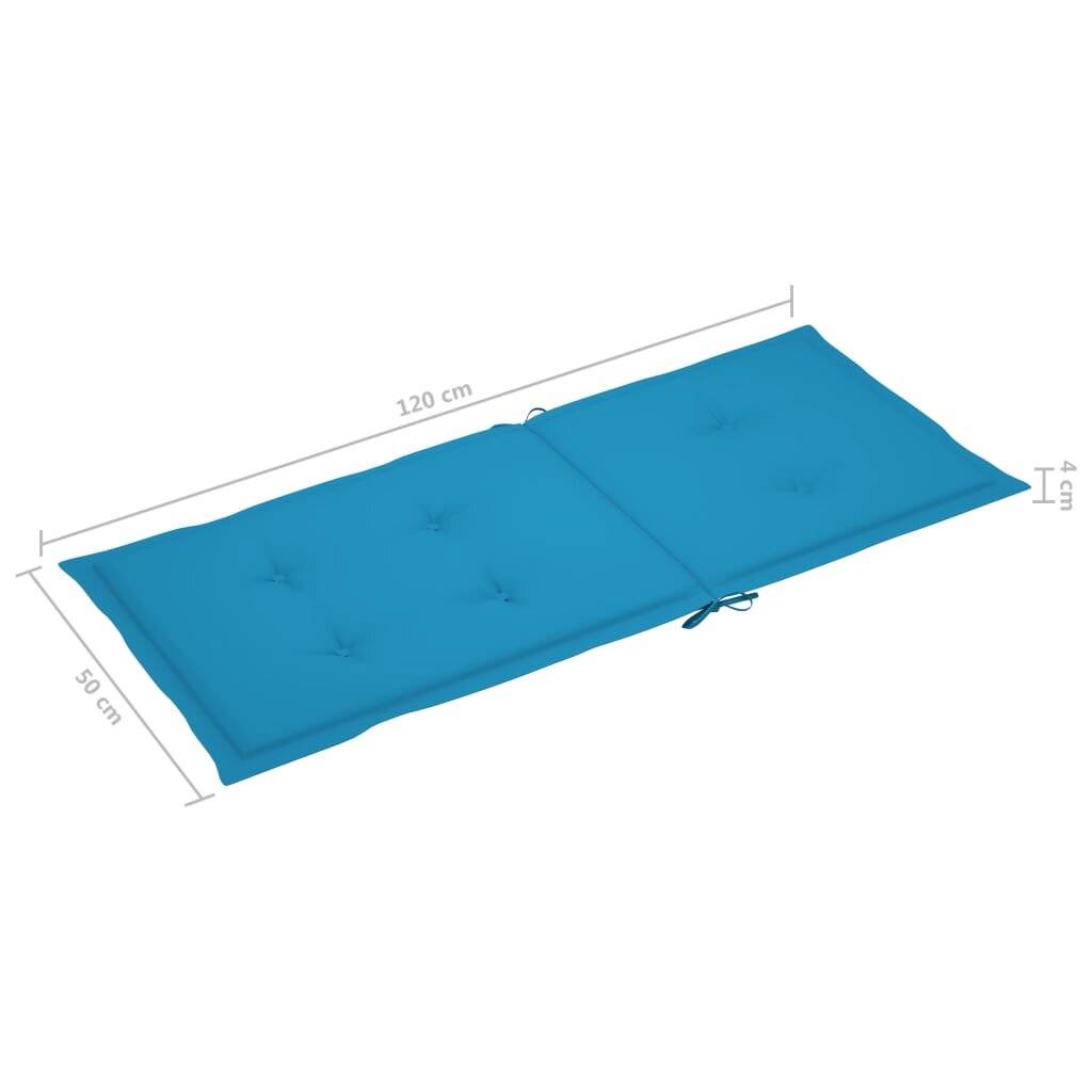 Gartenstuhlauflagen 6 Stk. Blau 120x50x4 cm-5