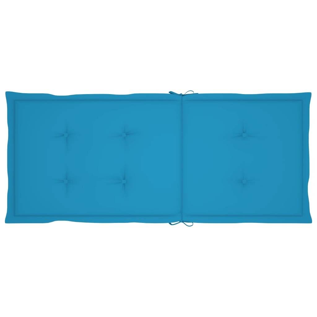 Gartenstuhlauflagen 6 Stk. Blau 120x50x4 cm-1