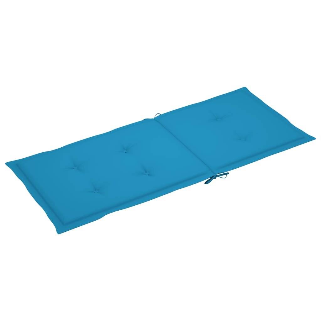 Gartenstuhlauflagen 6 Stk. Blau 120x50x4 cm-2