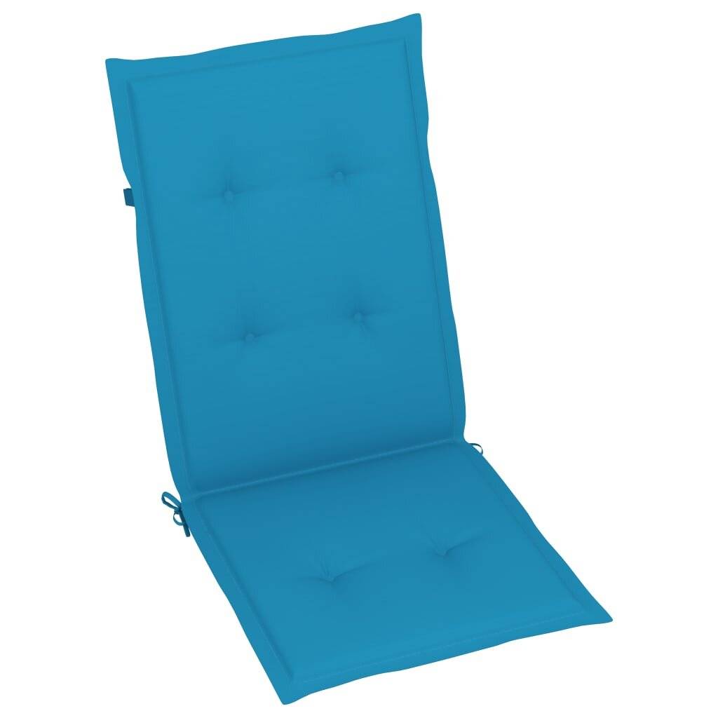 Gartenstuhlauflagen 6 Stk. Blau 120x50x4 cm-3